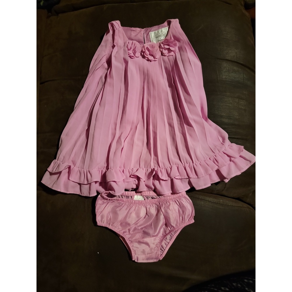 Dressed up by Gymboree purple floral spring Easter dress size 6 12 months